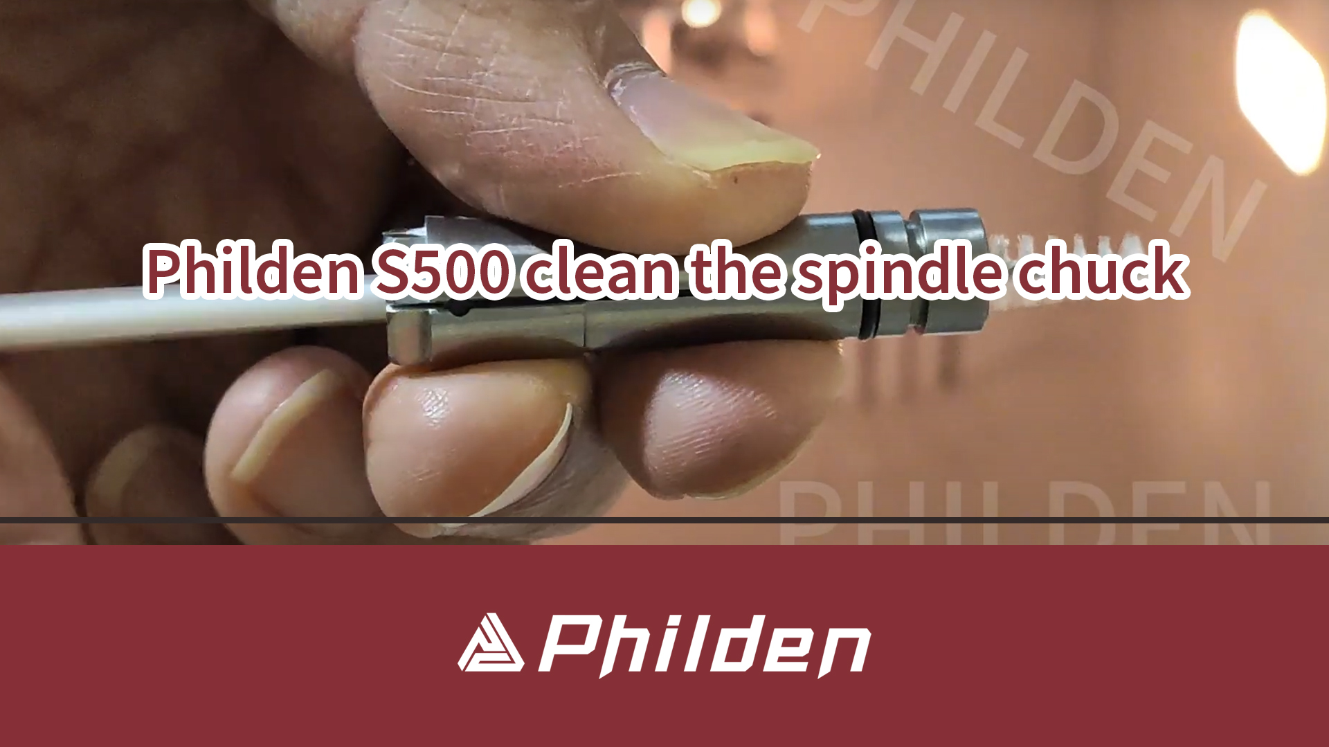 Philden S500 clean the spindle chuck